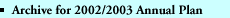 Archive for 2002/2003 Annual Plan