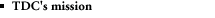TDC's vision and mission
